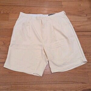 VTG Nat Nast Men's Size 36 Yellow 100% Silk Luxury Originals Shorts Old Money